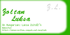 zoltan luksa business card